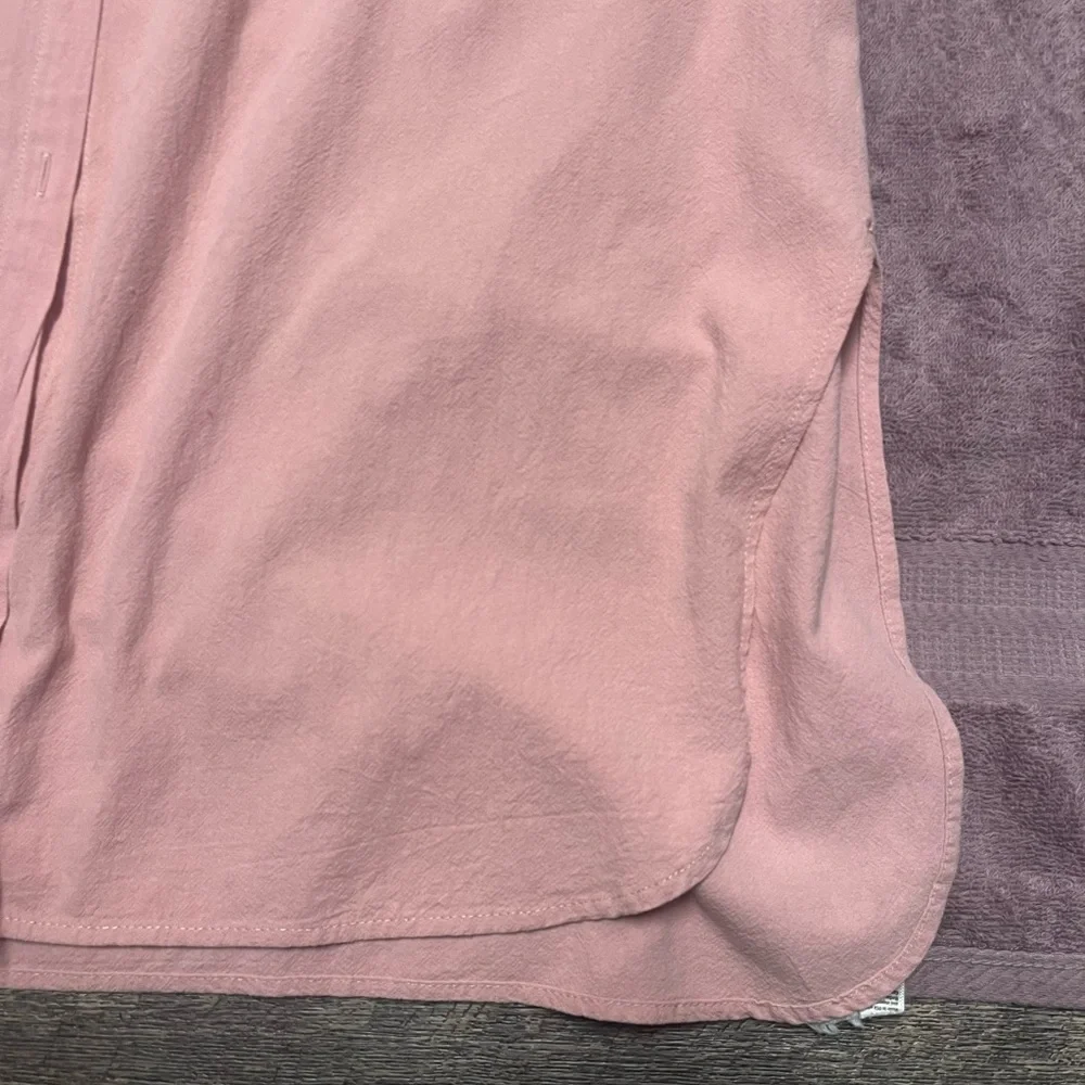 GGUHHU Pink Long Sleeve Button-Up Dress